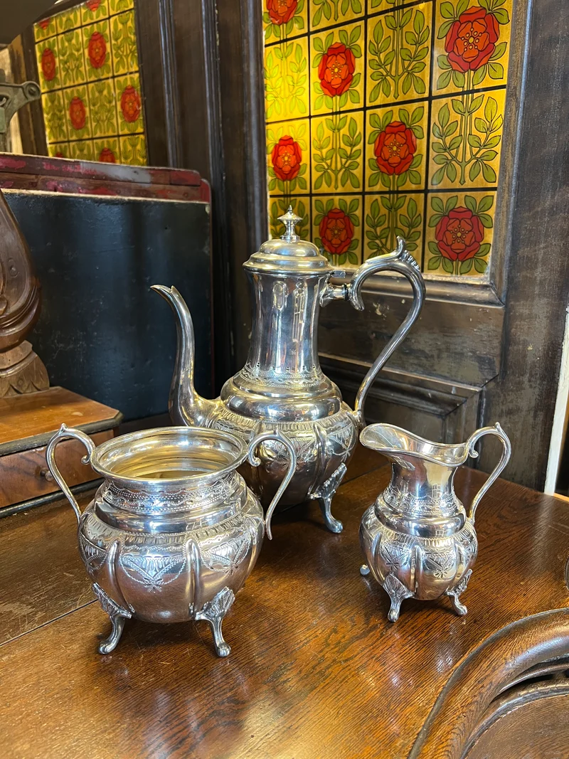 Kaffe/teservis Silver 3-delar