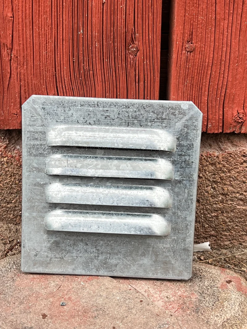 Ventilgaller i galv 12.5x12.5cm