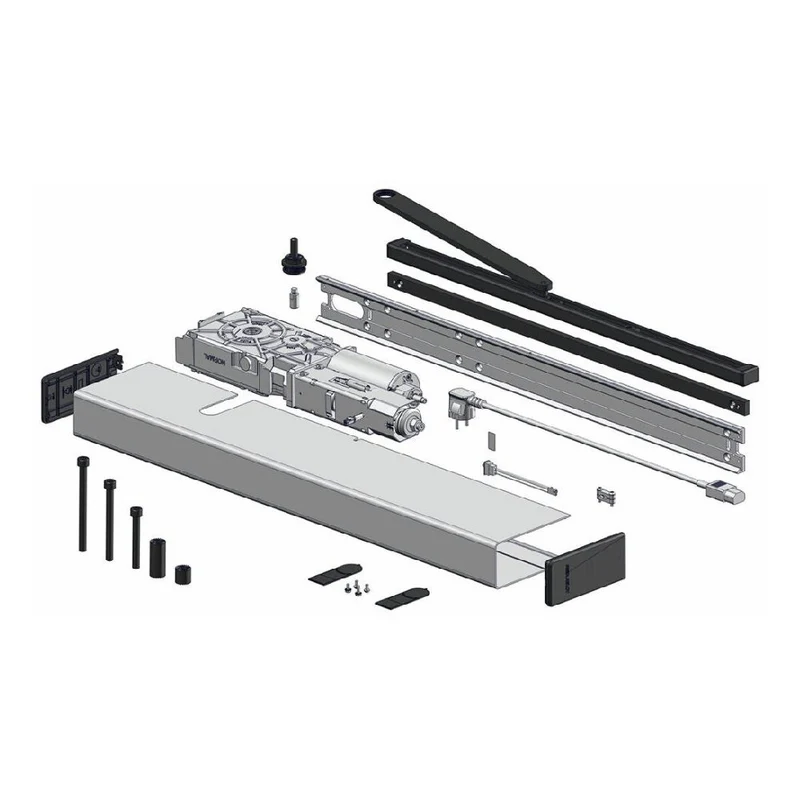 Dörrautomatik SW300-S-ECO dragande glidarm kpl grå/svart