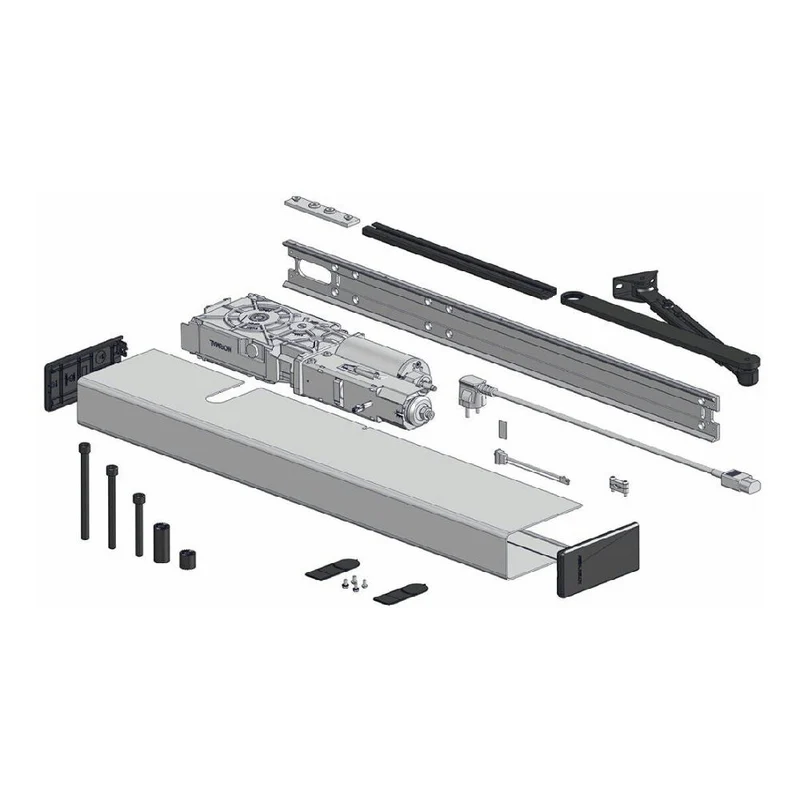 Dörrautomatik SW300-S-ECO tryckande standardarm kpl grå/svar