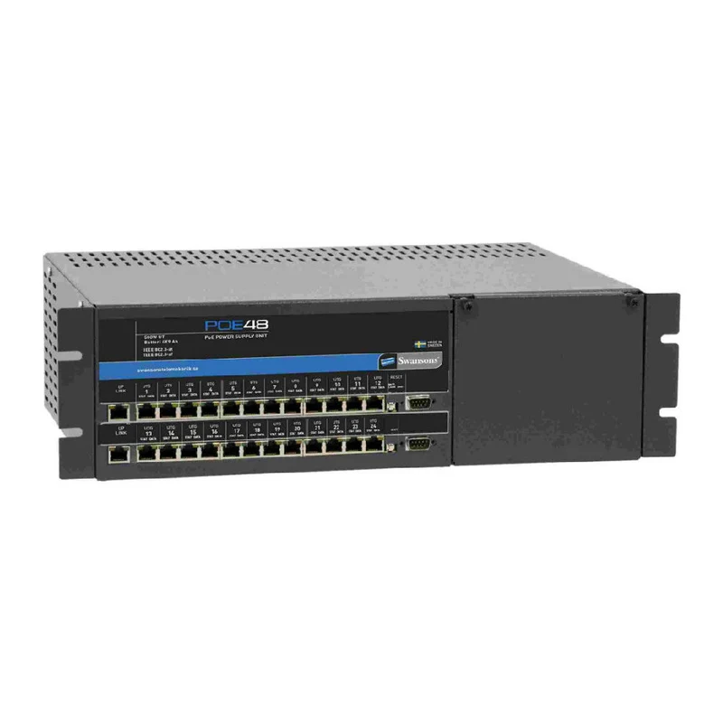 PoE switch 24 portar batteribackup 19 tum