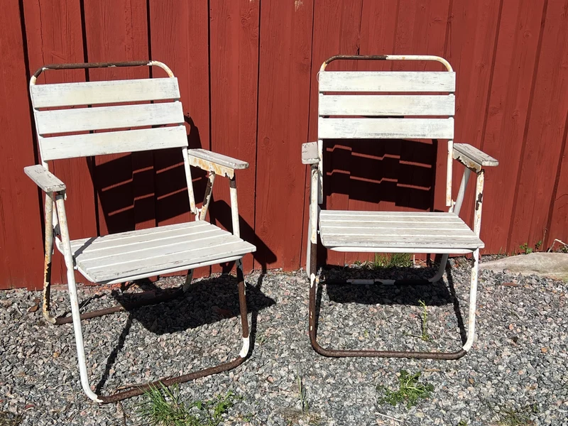 1 par trädgårdsstolar