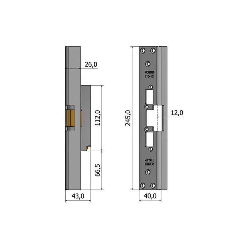 Monteringsstolpe T15-12
