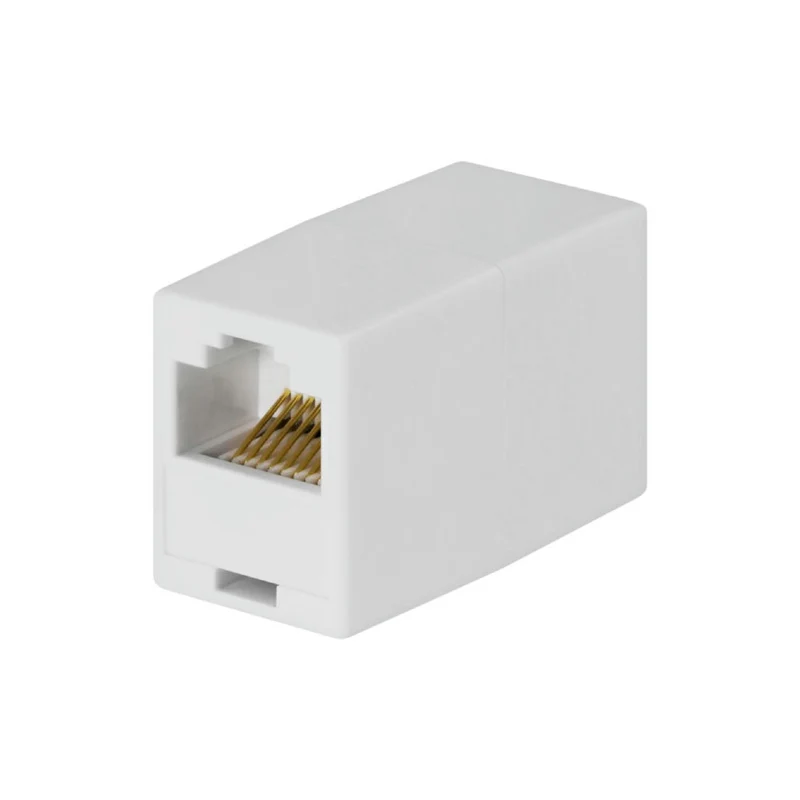 Skarvdon RJ45 oskärmad hona-hona vit