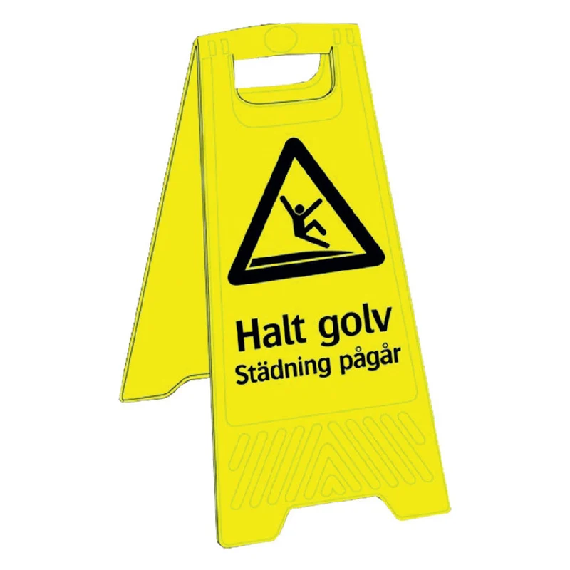 Golvskylt Städning Pågår Halt Golv
