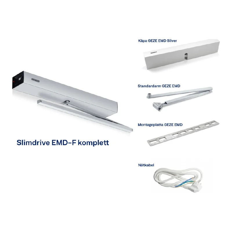 Dörrautomatik EMD-F kpl silver