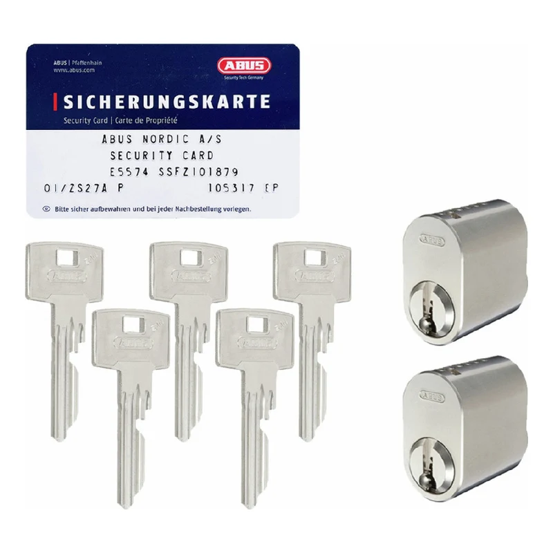 Cylinder oval LL 2-pack 5 nycklar nickel SSF3
