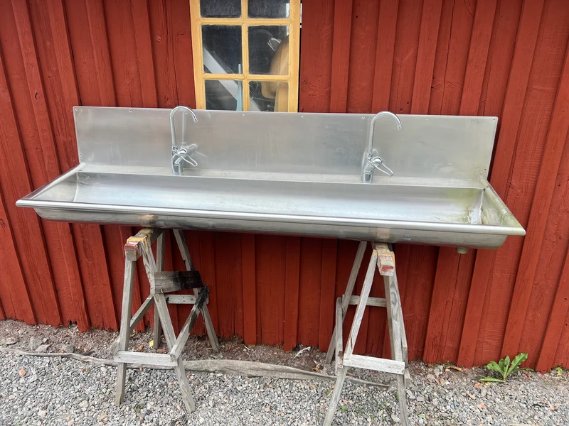 Rostfri Tvättränna 200 cm