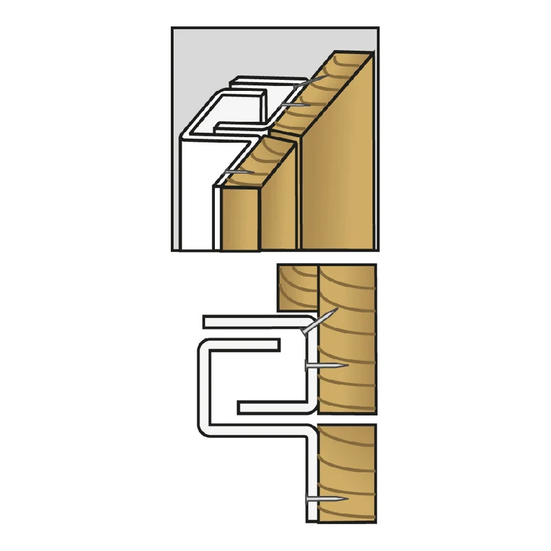 Brytskydd C-profilen US 2115mm vit