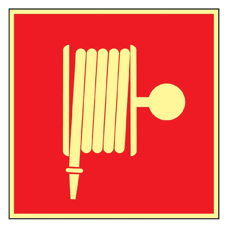 Skylt Brandpost Färgefterlysande