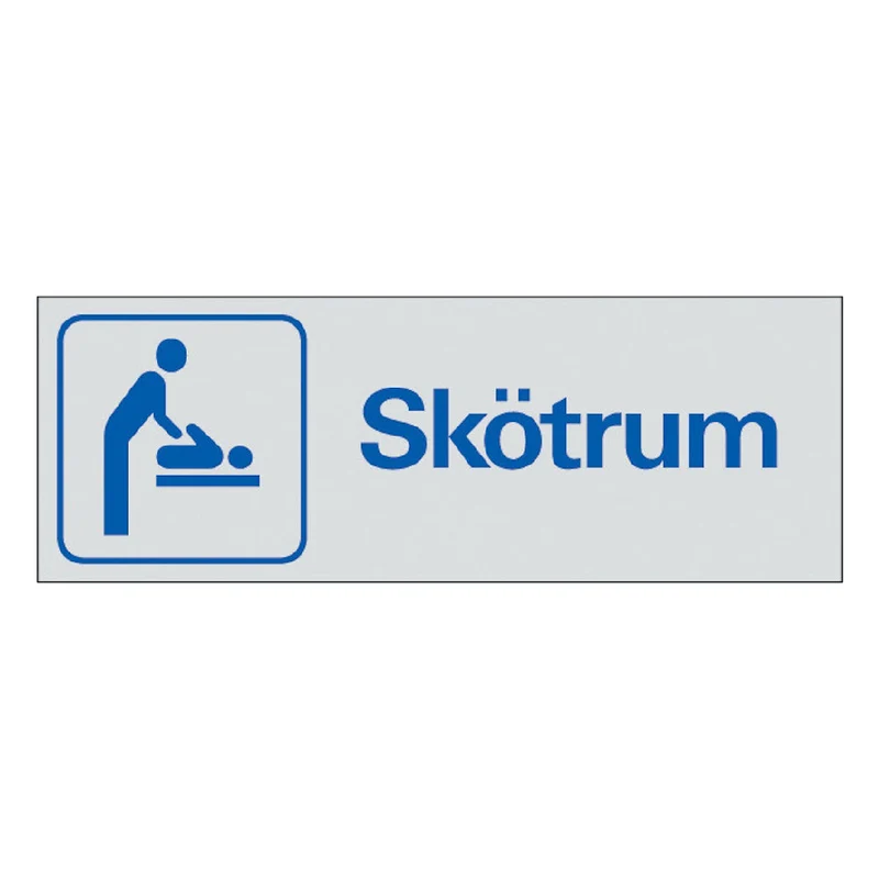 Skylt Skötrum aluminium