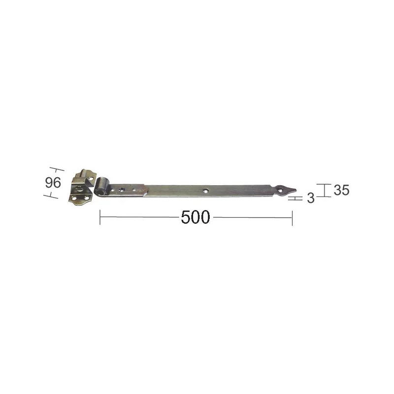 Hakgångjärn 214 500Mm Galv Sb