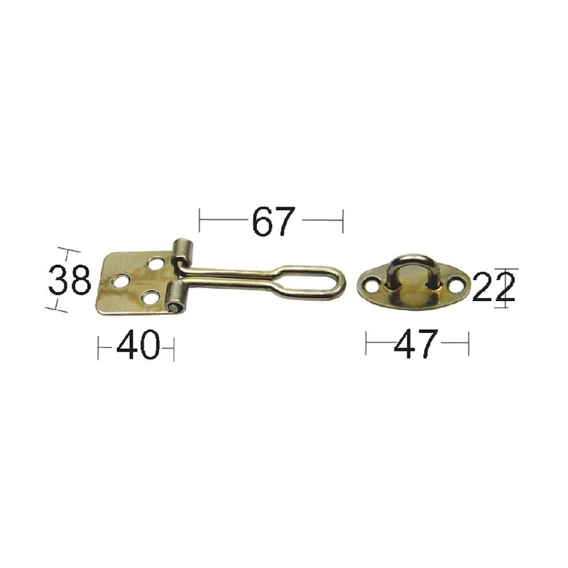 Trådhasp 5302 galv SB L=67