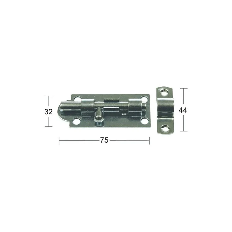Skjutregel 766 75mm galv SB