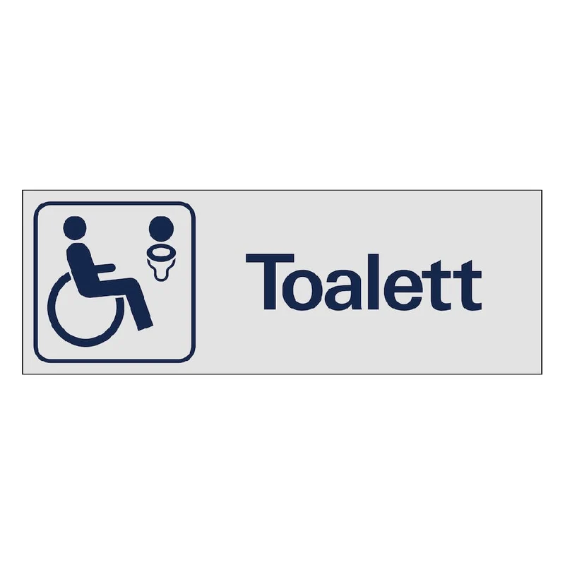 Skylt Toalett handikapp aluminium