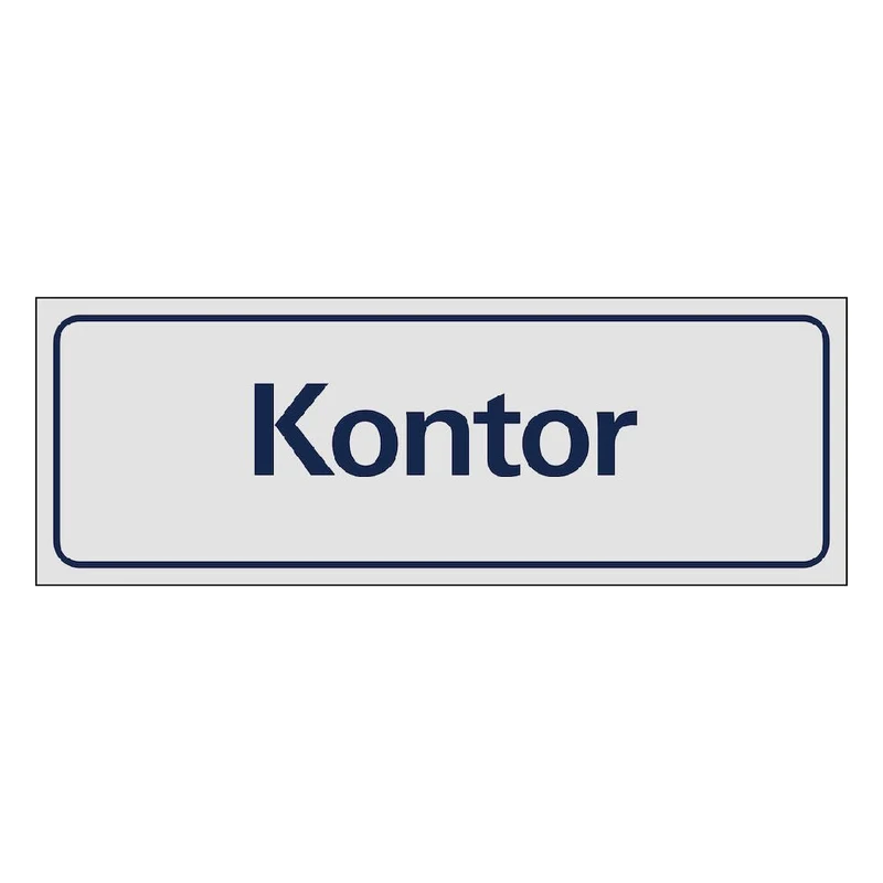 Skylt Kontor aluminium
