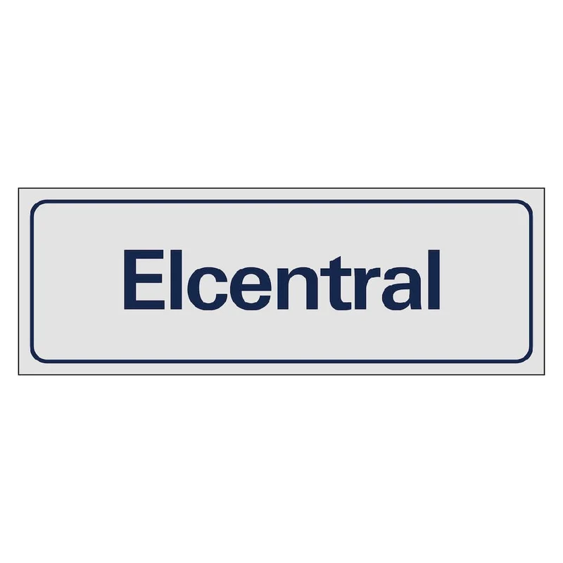 Skylt Elcentral aluminium