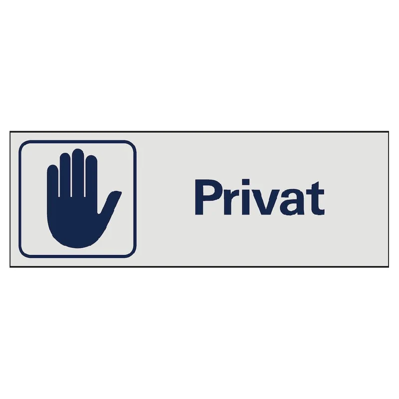 Skylt Privat aluminium