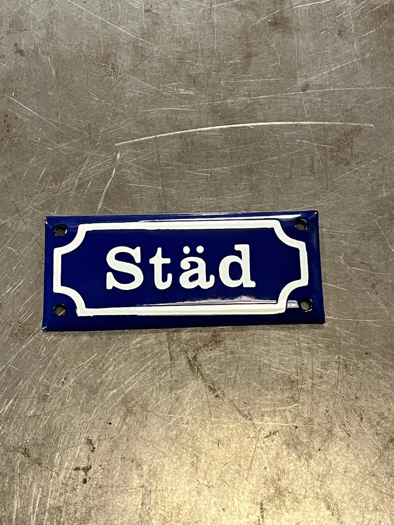 Emaljskylt Städ