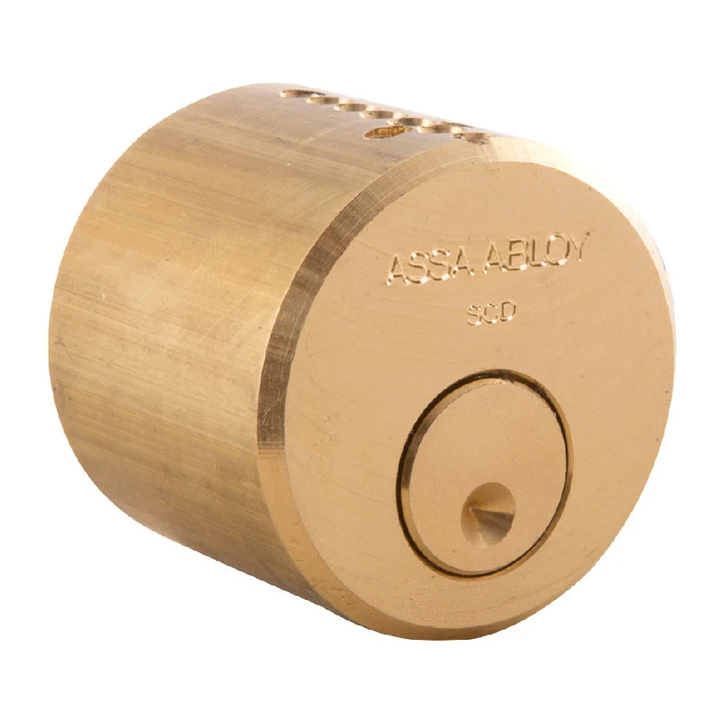 Blindcylinder 116 rund mattmässing