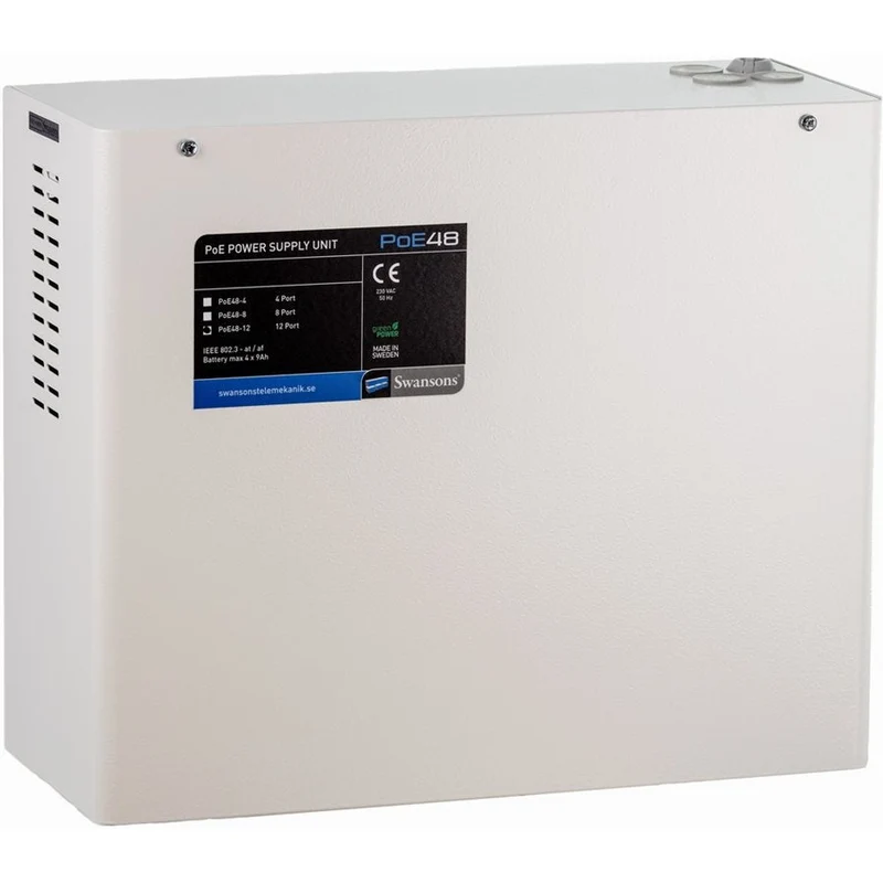 Poe Switch 12 Portar Batteribackup Vägg