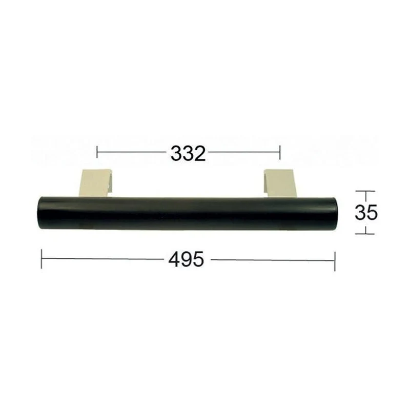 Draghandtag 355 svart 495mm