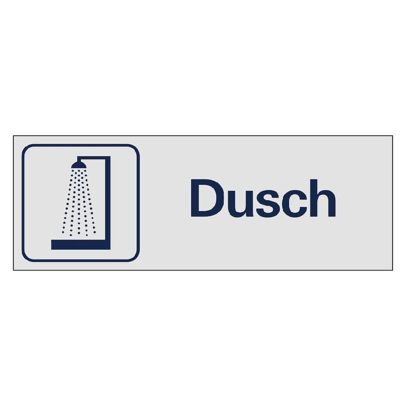 Skylt Dusch 225x80mm