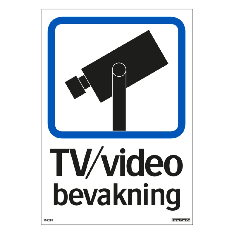 Dekal TV/Video bevak sjh dubbelsidig A5