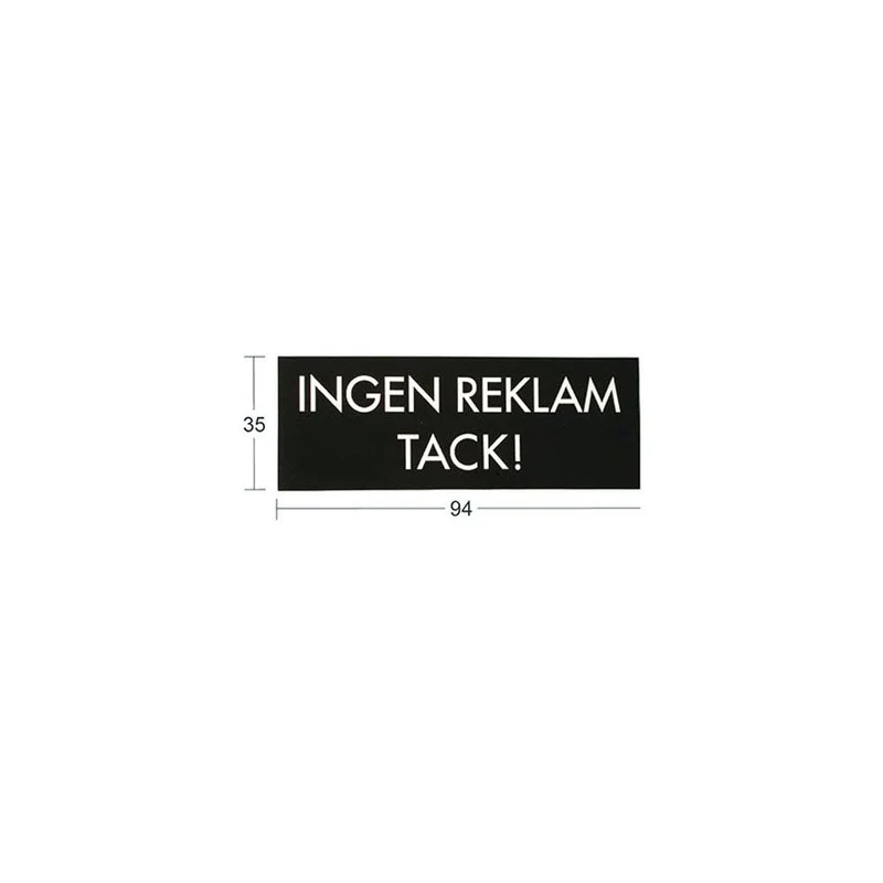 Dekal 797 Ingen reklam svart SB