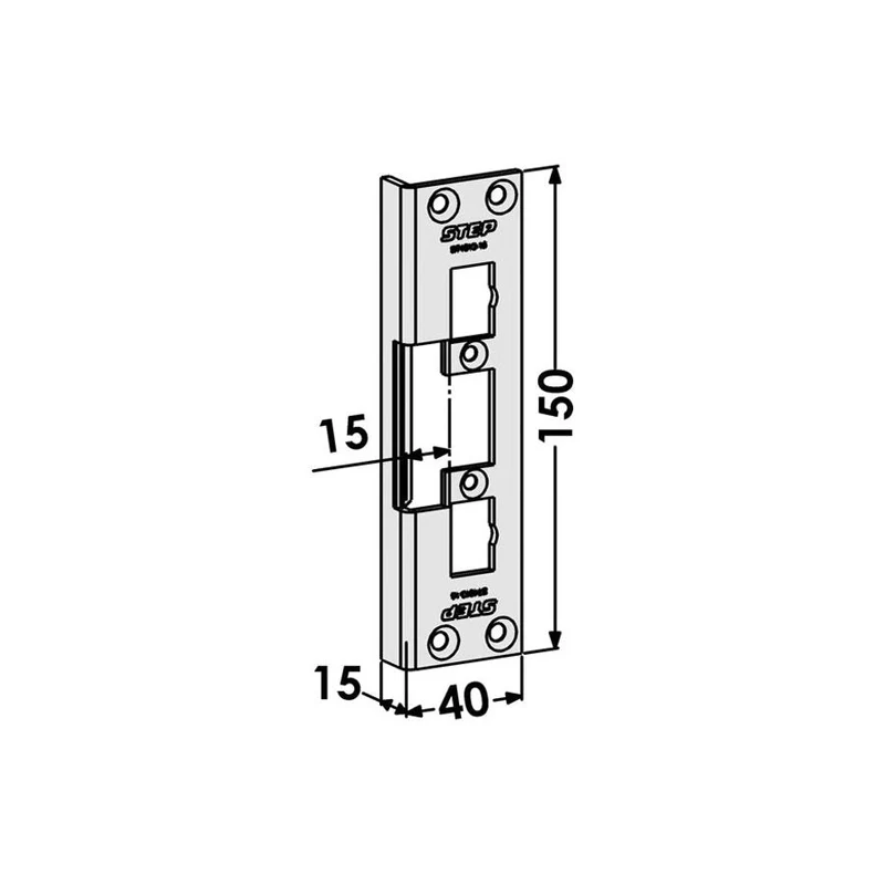 Monteringsstolpe ST4013-15 vinklad