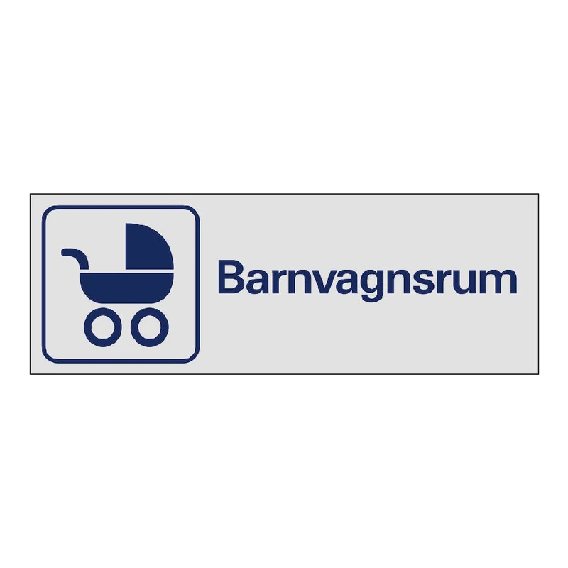 Skylt Barnvagnsrum 225x80mm