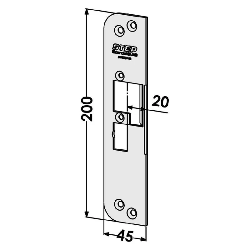 Monteringsstolpe ST4030V-20 plan vä