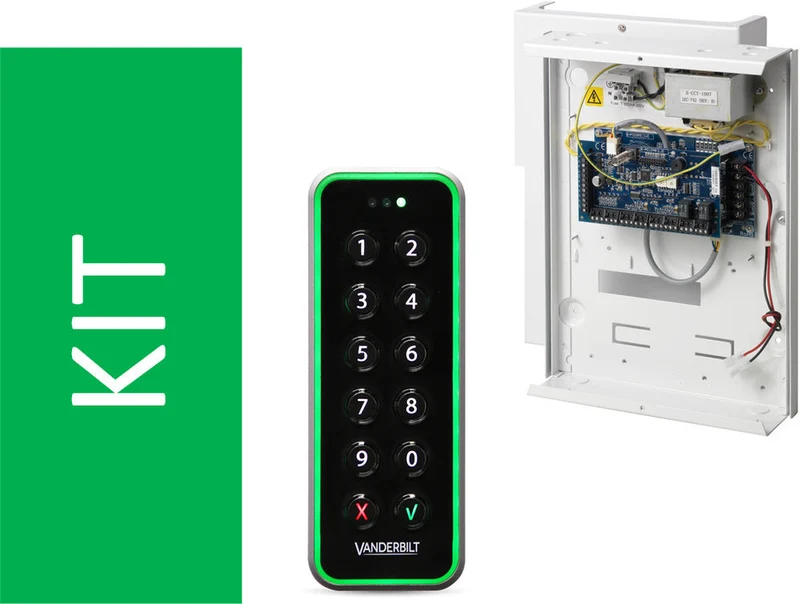 Dörrcentralpaket P432 med A210 VR50 PSU för 7Ah