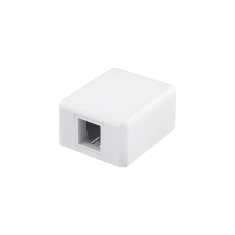 Nätverksuttag 1st RJ45 tom utanpå för Keystone vit